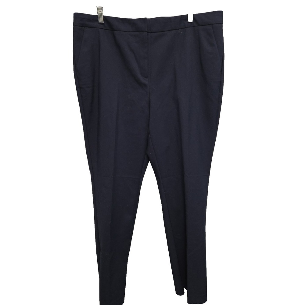 Chico's Navy Straight-Leg Trousers